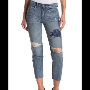 All Saints boyfriend jeans rose frayed size 27